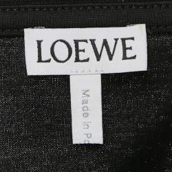 Pre Owned Loewe Black Cotton Anagram Embroidered T-Shirt XS