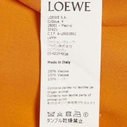 Loewe Orange Satin Button Front Oversized Shirt L