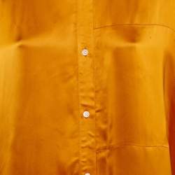 Loewe Orange Satin Button Front Oversized Shirt L