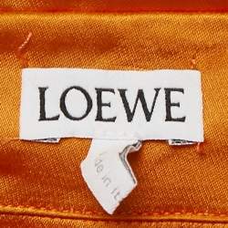 Loewe Orange Satin Button Front Oversized Shirt L
