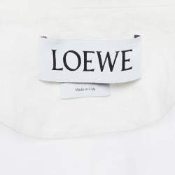 Loewe White Sheer Cambric Cotton Belted Jacket M