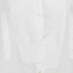 Loewe White Cotton Button Front Asymmetric Loose Fit Shirt L