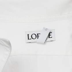Loewe White Cotton Button Front Asymmetric Loose Fit Shirt L