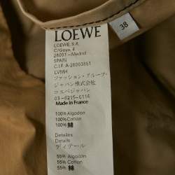 Loewe Beige Cotton Asymmetric Belted Trench Coat M