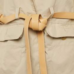 Loewe Beige Cotton Asymmetric Belted Trench Coat M