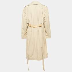 Loewe Beige Cotton Asymmetric Belted Trench Coat M