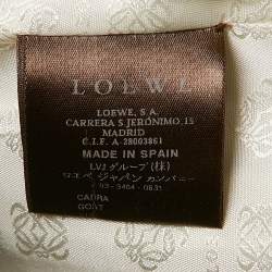 Pre Owned Loewe Off-White Leather Fur Detail Jacket S