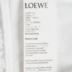 Pre Owned Loewe White Cotton Gathered Tunic Dress S