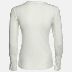 Loewe White Anagram Jersey Long Sleeve T-Shirt M