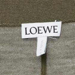 Loewe Green Wool Buttoned Cardigan L