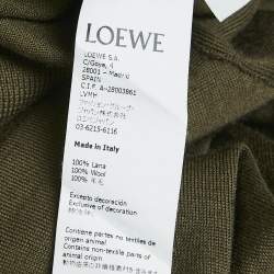Loewe Green Wool Buttoned Cardigan L