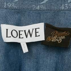 Pre Owned Loewe x Paula's Ibiza Blue Moon-Print Denim Workwear Shirt M