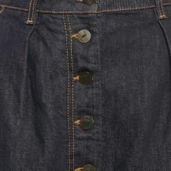 Pre Owned Loewe Navy Blue Denim Wide Leg Jeans M Waist 28"