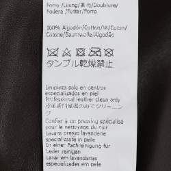 Loewe Brown/Black Leather Wide Leg Trouser S