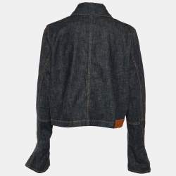 Pre Owned Loewe Navy Blue Denim Workwear Jacket L