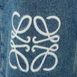 Pre Owned Loewe Blue Anagram Denim Baggy Jeans M Waist 32"