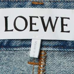 Pre Owned Loewe Blue Anagram Denim Baggy Jeans M Waist 32"
