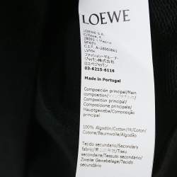 مملوكة مسبقًا Loewe Black Logo Embroidery Cotton Crew Neck Sweatshirt S