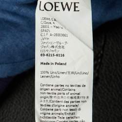 Loewe X Paula's Ibiza Blue Linen Button Front Oversized Shirt S 