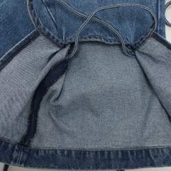Loewe Washed Blue Denim Tie Cut Panel Jeans S