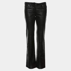 Loewe Brown Leather Long Pants EU 38