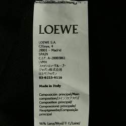 Loewe Black Padded 3D Anagram Wool Crewneck Sweatshirt M