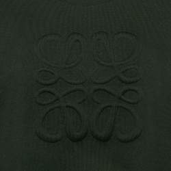 Loewe Black Padded 3D Anagram Wool Crewneck Sweatshirt M