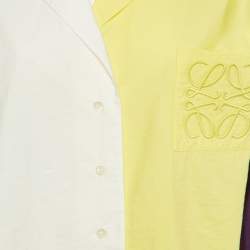 Loewe Multicolor Colorblock Cotton Button Front Shirt S   