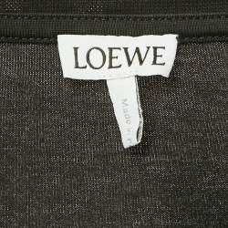 Loewe Black Anagram Embroidered Cotton Crew Neck T-Shirt S