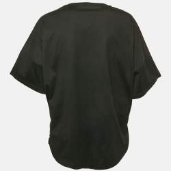 Loewe Black Anagram Embroidered Cotton Crew Neck T-Shirt S