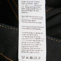 Pre Owned Loewe Black Denim High Rise Anagram Pocket Detail Jeans L Waist 30"