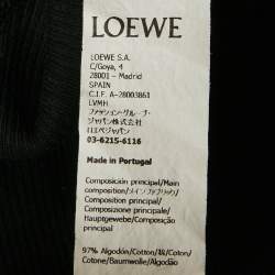 Loewe Black Anagram Embroidery Rib Knit Tank Top S