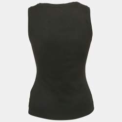 Loewe Black Anagram Embroidery Rib Knit Tank Top S