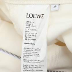 Loewe White Denim Asymmetric Hem Jeans S