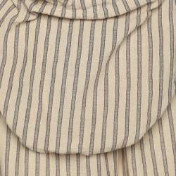 Loewe Beige/Brown Striped Linen Skirt M