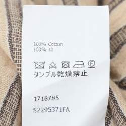 Loewe Beige/Brown Striped Linen Skirt M