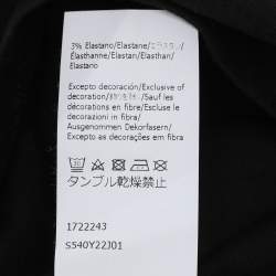 Pre Owned Loewe Black/Blue Jersey Asymmetric T-Shirt M