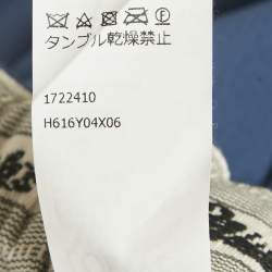 Pre Owned Loewe Blue Cotton Raw Edge Detail Wide Leg Trousers S