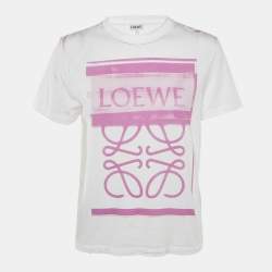Loewe White Anagram Embroidered Rib Knit Tank Top XS Loewe