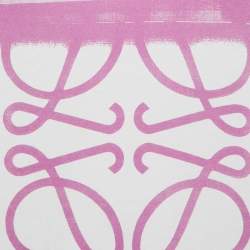 Pre Owned تي شيرت لويفي أبيض قطن بطباعة رقمية بأناجرام رقبة دائرية مقاس متوسط - ميديام