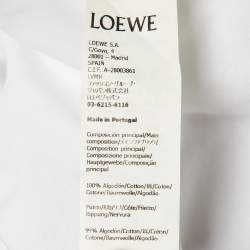 Pre Owned تي شيرت لويفي أبيض قطن بطباعة رقمية بأناجرام رقبة دائرية مقاس متوسط - ميديام