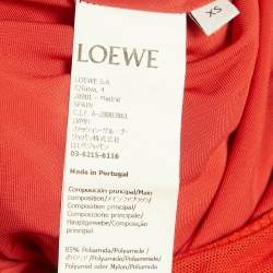 مملوكة مسبقًا فسُتان لويفي ميدي شبكي مطبوع أحمر مقاس صغير جداً