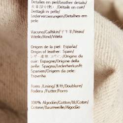 Pre Owned Loewe Cream Denim Leather Trim Workwear Jacket XS