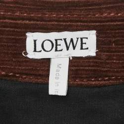 Pre Owned قميص لوفي ماروني مطرز كوردروي نمط واسع مقاس صغير جدًا - إكس سمول