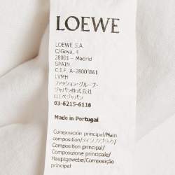 Pre Owned Loewe White Anagram Embroidered Cotton High Low T-Shirt M