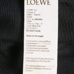 Pre Owned Loewe Black Anagram Rib Knit Tank Maxi Dress M 