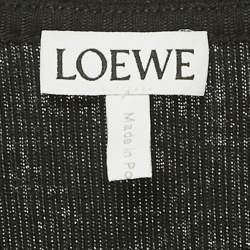 Pre Owned Loewe Black Anagram Embroidery Rib Knit Tank Top M