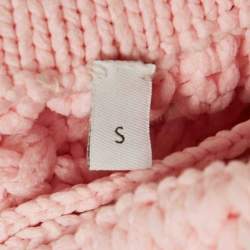 Pre Owned Loewe Pink Crochet Mini Skirt S 