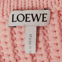 Pre Owned Loewe Pink Crochet Mini Skirt S 