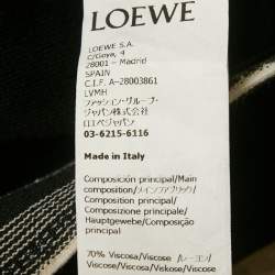 Pre Owned Loewe Black Stretch Knit Logo Waist Crop Tank Top M